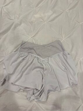 White and Black Athletic Skort Shorts